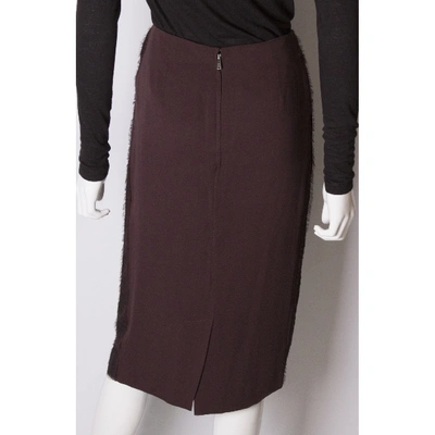 Pre-owned Saint Laurent Silk Mid-length Skirt In Purple