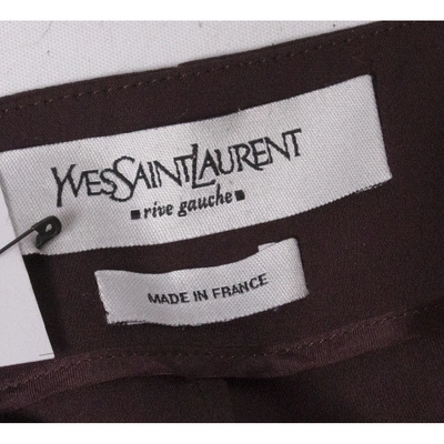 Pre-owned Saint Laurent Silk Mid-length Skirt In Purple