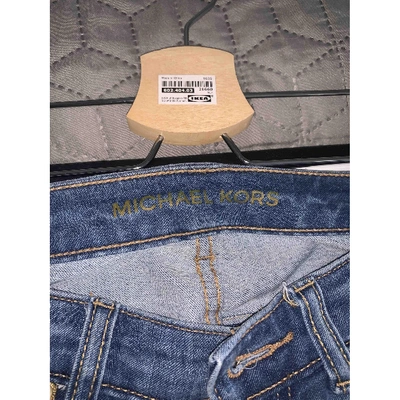 Pre-owned Michael Kors Blue Cotton - Elasthane Jeans