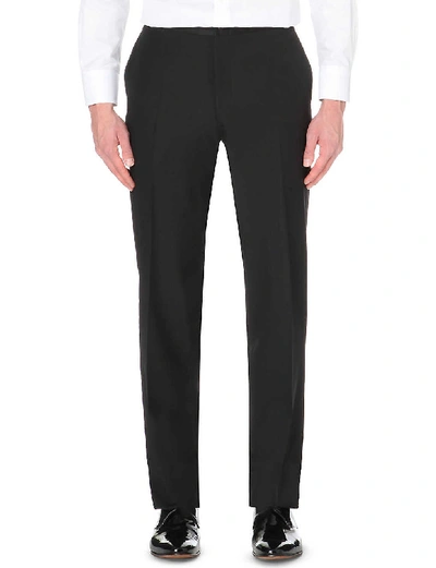 Shop Canali Regular-fit Wool Suit In Black