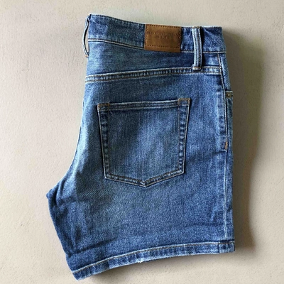 Pre-owned Burberry Blue Cotton - Elasthane Shorts