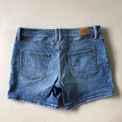 Pre-owned Burberry Blue Cotton - Elasthane Shorts