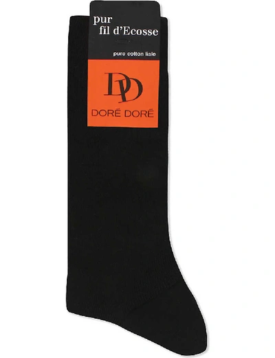 Shop Dore Dore Sensitive Cotton Socks In Black