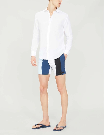 Shop Frescobol Carioca Regular-fit Linen Shirt In White