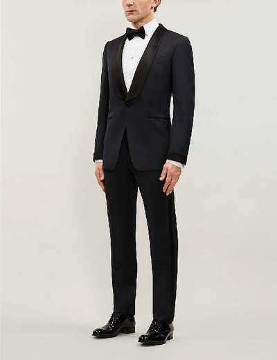 Shop Tom Ford Men's Navy O'connor-fit Wool And Mohair-blend Tuxedo