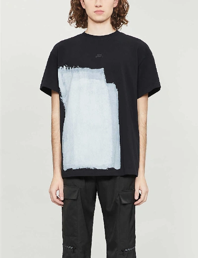 Shop A-cold-wall* Block-paint Cotton-jersey T-shirt In Black