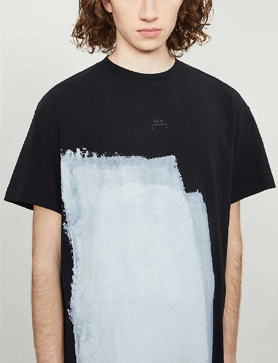 Shop A-cold-wall* Block-paint Cotton-jersey T-shirt In Black