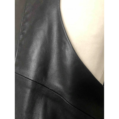 Pre-owned Topshop Unique Tophop Unique  Brown Leather Dress