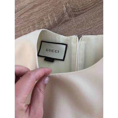 Pre-owned Gucci Mid-length Dress In Beige