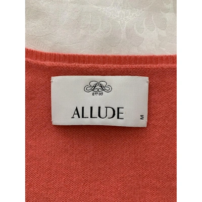 Pre-owned Allude Cashmere Cardigan In Pink