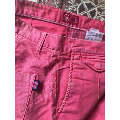 Pre-owned Belstaff Straight Pants In Pink