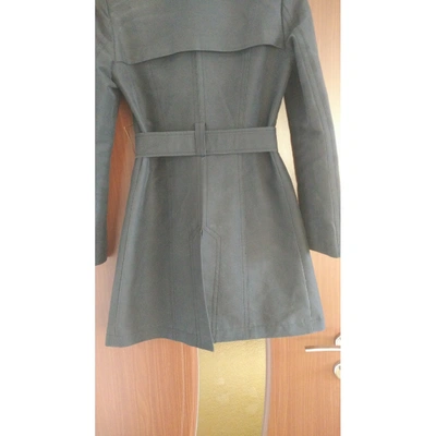 Pre-owned Pinko Trench Coat In Black