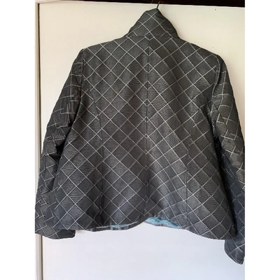Pre-owned Armani Collezioni Grey Polyester Jacket