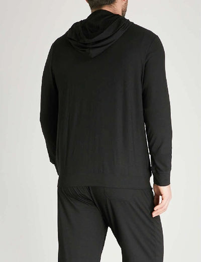 Derek Rose Men's Basel 1 Jersey Zip-front Hoodie In Black