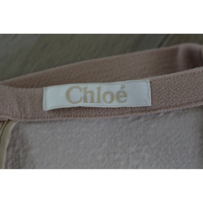 Pre-owned Chloé Wool Mini Skirt In Pink