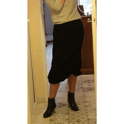 Pre-owned Givenchy Black Wool Skirt