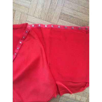 Pre-owned Vanessa Bruno Silk Mini Short In Red