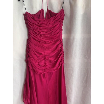 Pre-owned Azzaro Pink Silk Dress