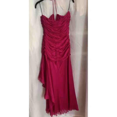 Pre-owned Azzaro Pink Silk Dress