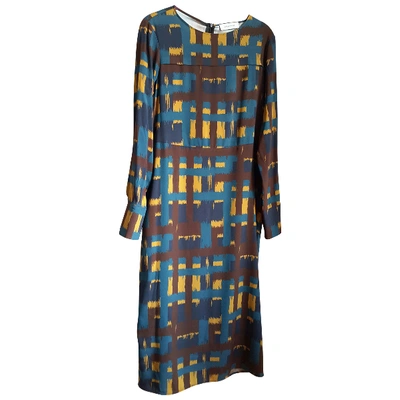 Pre-owned Aglini Silk Dress In Multicolour
