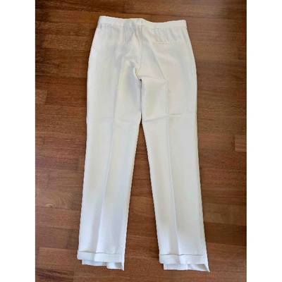 Pre-owned Chloé Straight Pants In Ecru