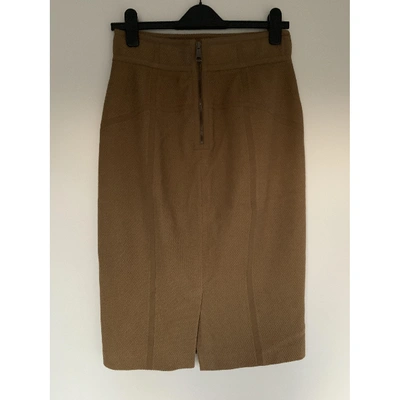 Pre-owned Burberry Camel Skirt