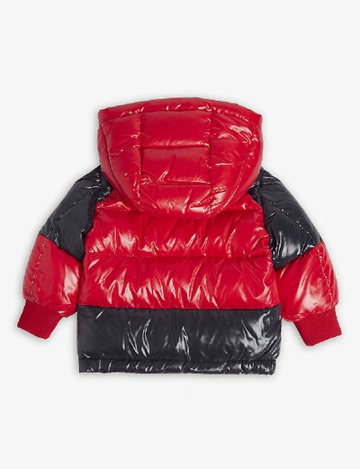 Shop Moncler Biarriz Padded Jacket 9-36 Months In Red