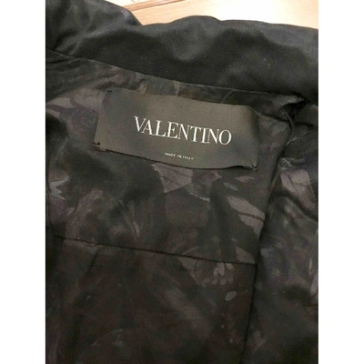 Pre-owned Valentino Peacoat In Black