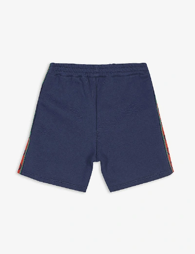 Shop Gucci Gg Denim Shorts 12-36 Months In Navy