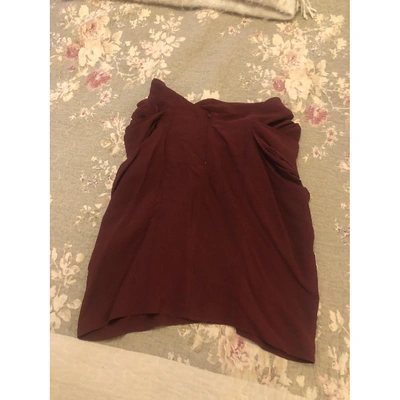 Pre-owned Isabel Marant Mini Skirt In Burgundy