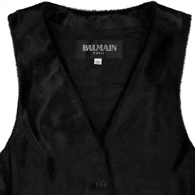 Pre-owned Balmain Black Leather Jacket