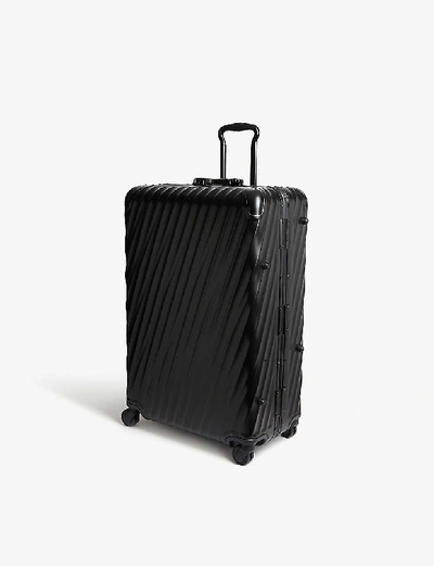 Shop Tumi Extended Trip 19 Degree Aluminium Suitcase In Matte Black