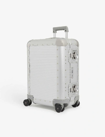 Shop Fpm - Fabbrica Pelletterie Milano Bank S Spinner 55 Aluminium Suitcase In Moonlight Silver
