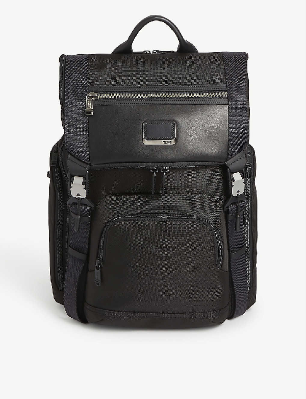 tumi black nylon backpack
