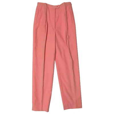 LANVIN Pre-owned Velvet Carot Pants In Pink