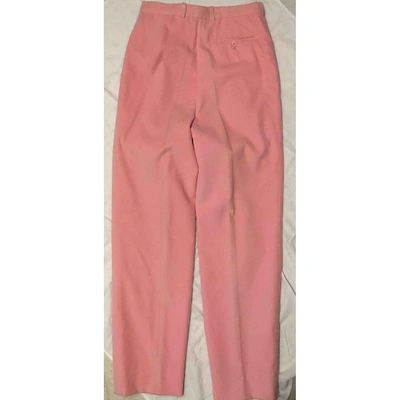 Pre-owned Lanvin Velvet Carot Pants In Pink