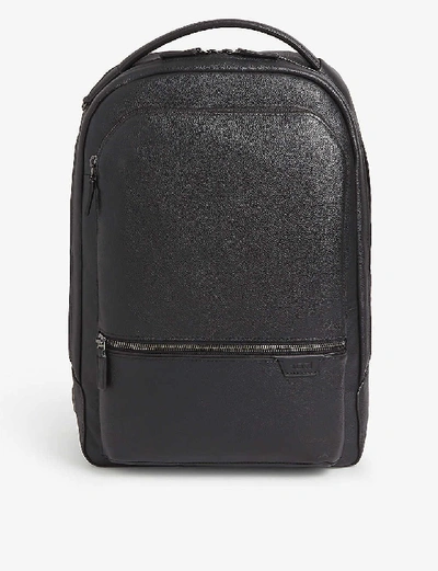 Shop Tumi Bradner Grained Leather Backpack In Black