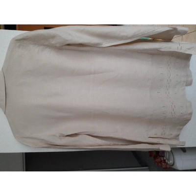 Pre-owned Tara Jarmon Ecru Linen Jacket