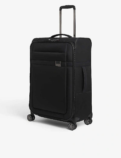 Shop Samsonite Airea Spinner Soft Case 4 Wheel Cabin Suitcase 67cm In Black