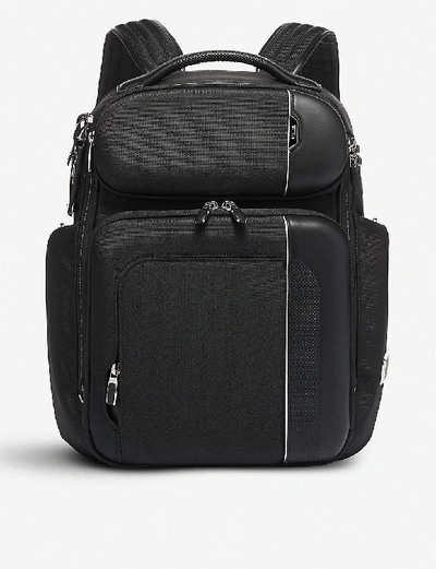 Shop Tumi Barker Woven And Leather Backpack In Black