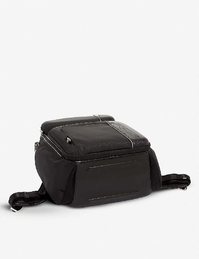 Shop Tumi Barker Woven And Leather Backpack In Black