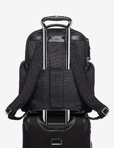 Shop Tumi Barker Woven And Leather Backpack In Black