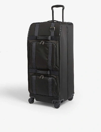Shop Tumi Merge 4 Wheeled Duffel Nylon Suitcase 79.5cm In Black