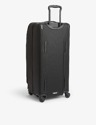 Shop Tumi Merge 4 Wheeled Duffel Nylon Suitcase 79.5cm In Black