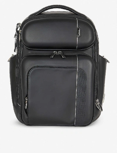 Shop Tumi Barker Woven And Leather Backpack In Black