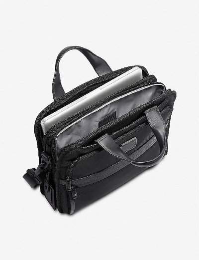 Shop Tumi Alpha 3 Triple Compartment Ballistic Nylon Brief Bag In Black