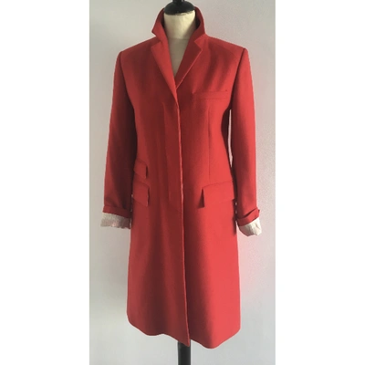 Pre-owned Mcq By Alexander Mcqueen Wool Coat In Red