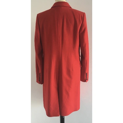 Pre-owned Mcq By Alexander Mcqueen Wool Coat In Red