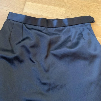 Pre-owned Saint Laurent Silk Mini Skirt In Black