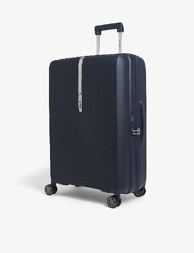 Shop Samsonite Hi-fi Spinner Expandable Suitcase 68cm In Dark Blue